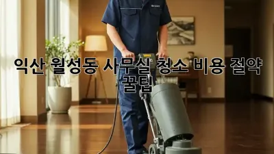 익산 월성동 사무실 청소🧹 비용 절약 꿀팁! ✨